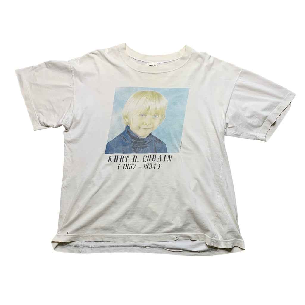 Vintage Kurt Cobain Memorial Shirt (1995) – Throwback Threads